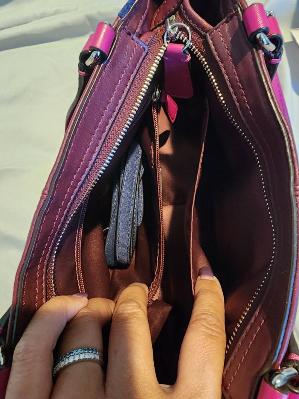 Coach F49865 Colorblock Leather Suede - Picture 5 of 8
